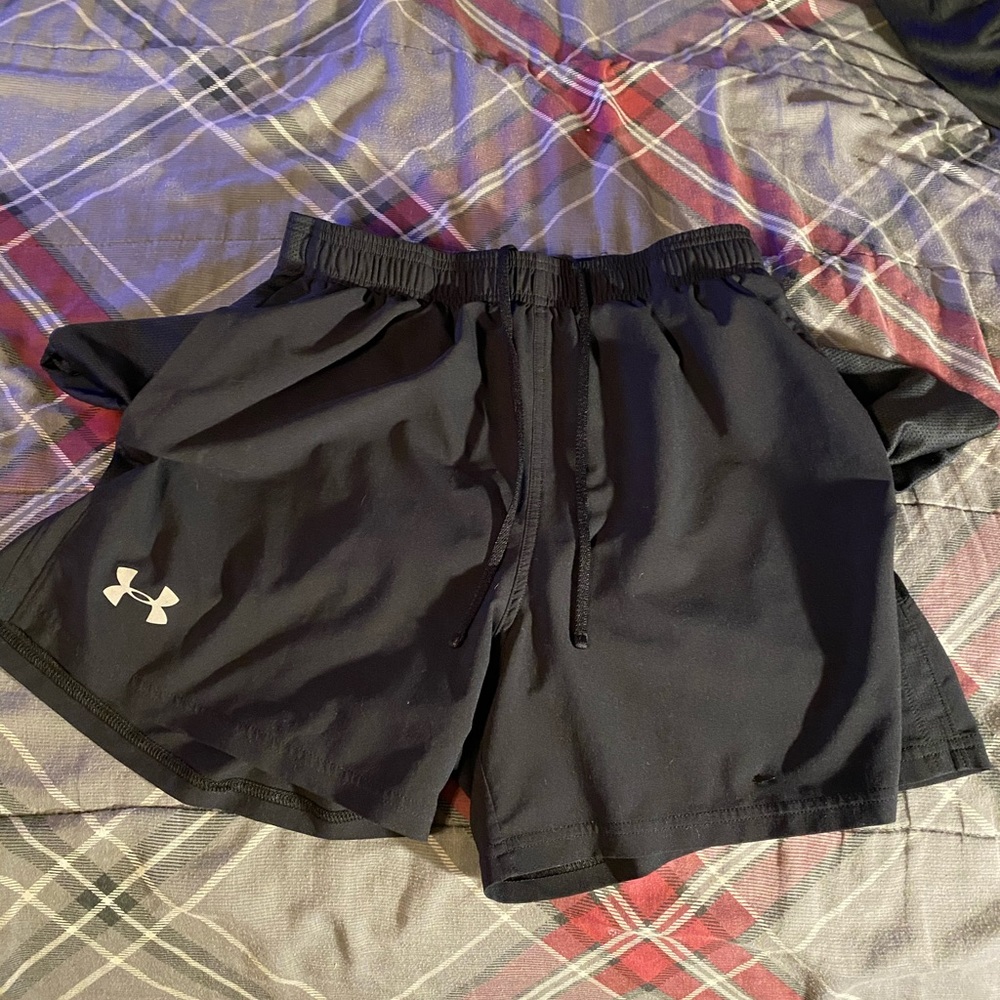 2 pairs of shorts one nike one under armor